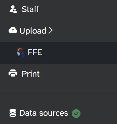 Upload tab