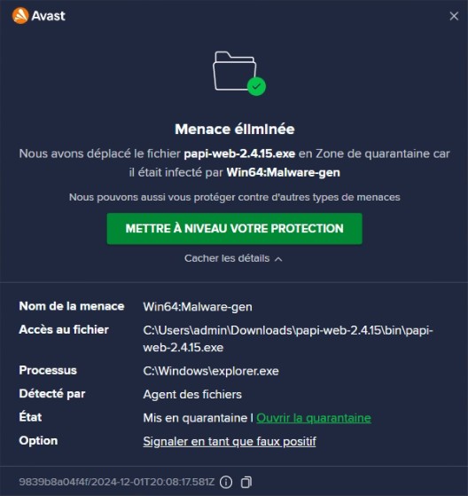 _Avast_ message during extraction of `sharly-chess-<x.y.z>.zip`